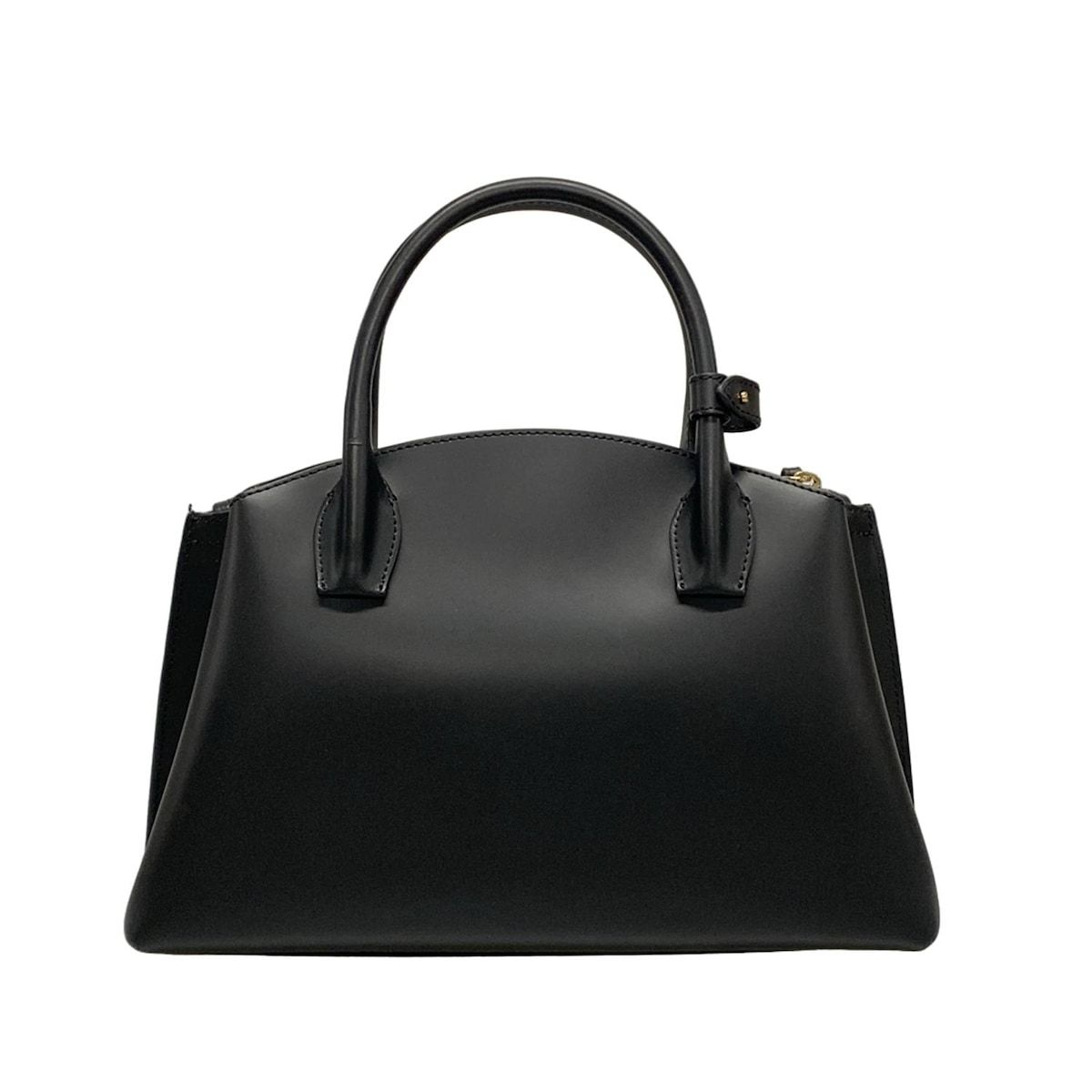 IACUCCI 黒 レザーハンドバッグ IACUCCI(イアクッチ) ハンドバッグ - 黒 レザー - メルカリ