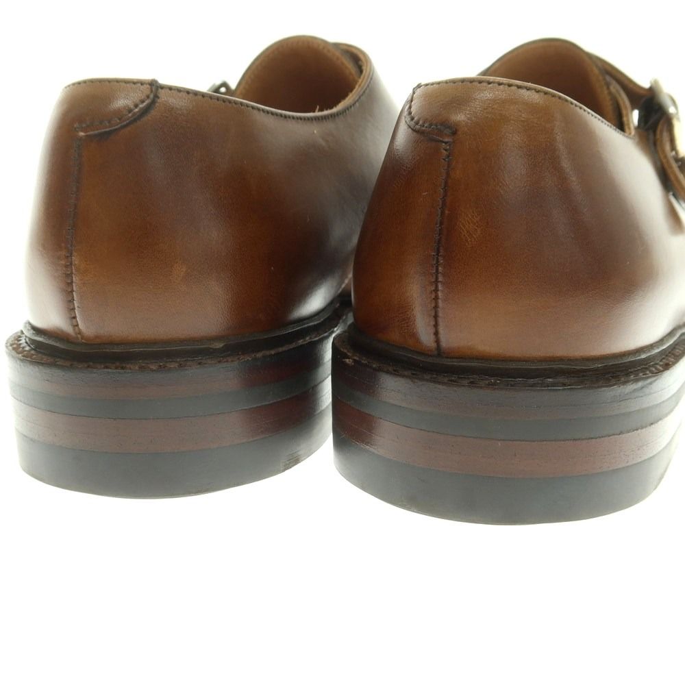 クロケットアンドジョーンズ -JONES ダブルモンク ドレスシューズ ブラウン サイズ7 E メンズ