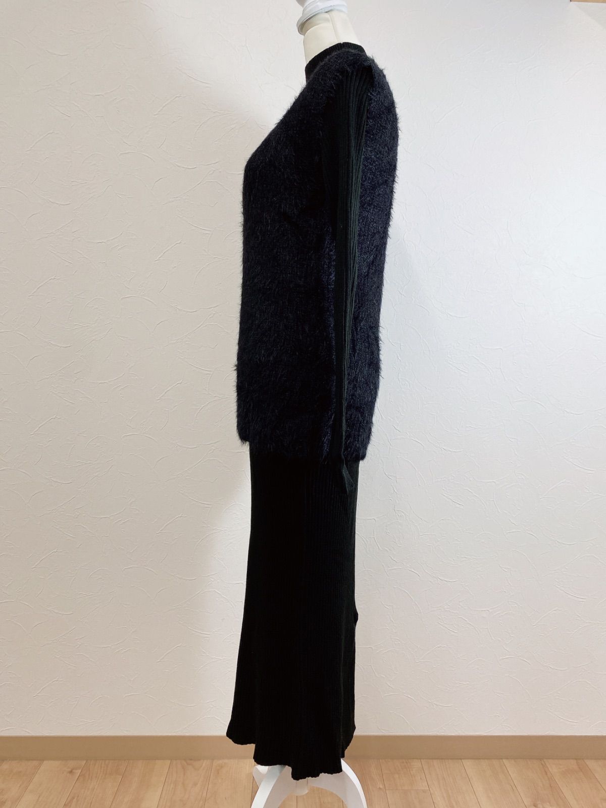 ハイネック ニットワンピース