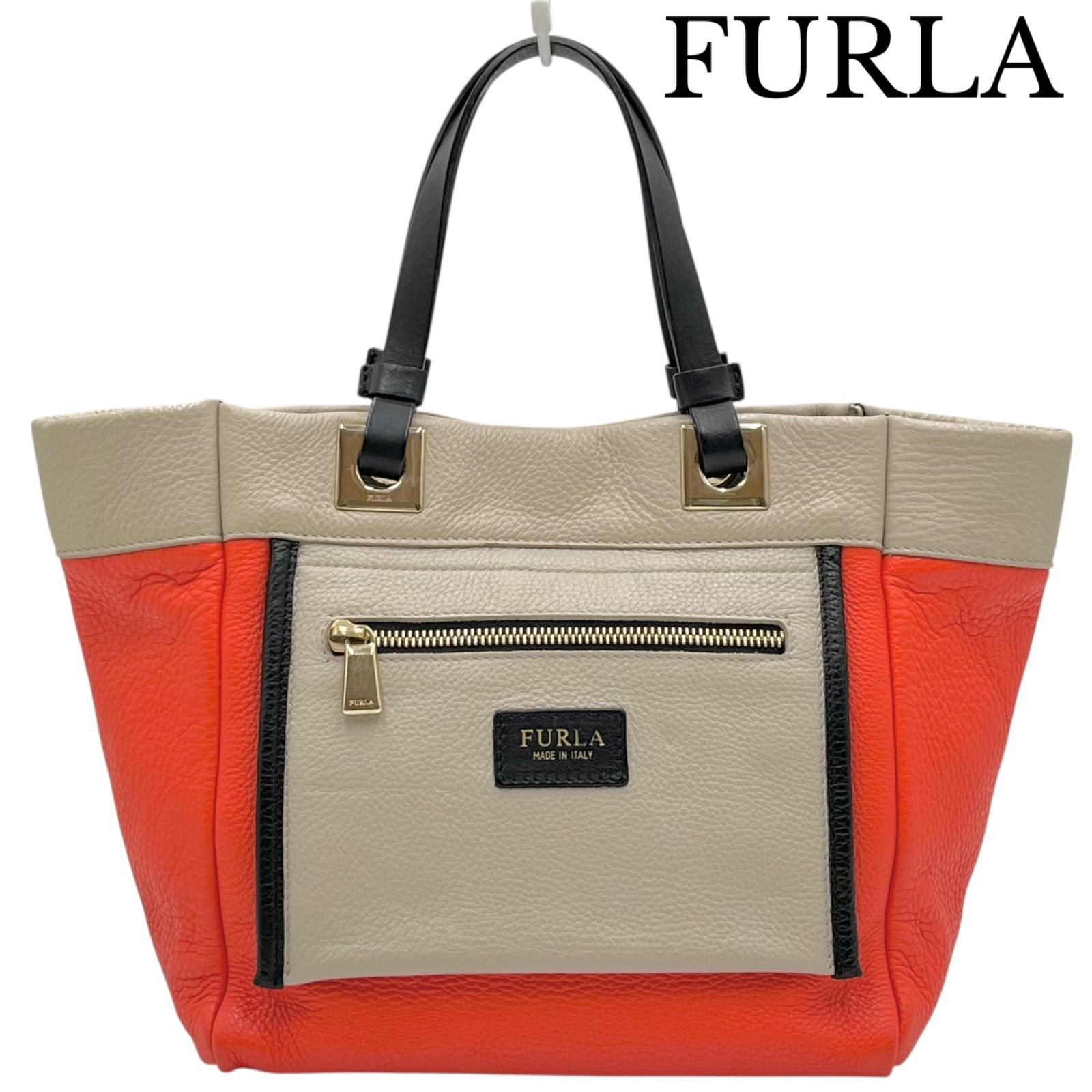 FURLA フルラ ハンドバッグ 手持ちバッグ リバーシブルツートンカラー 