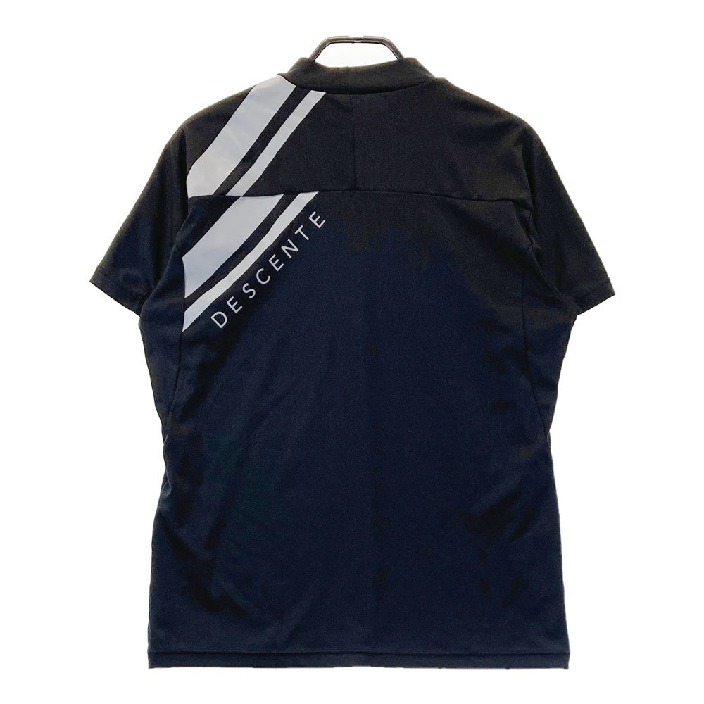 DESCENTE GOLF ブラック Oサイズ シャツ サイズ：O DESCENTE GOLF デサントゴルフ モックネック 半袖Tシャツ