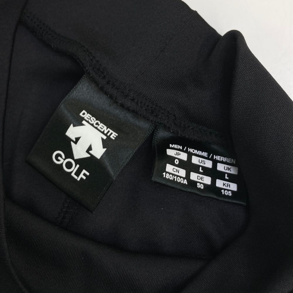 サイズ：O DESCENTE GOLF デサントゴルフ モックネック 半袖Tシャツ