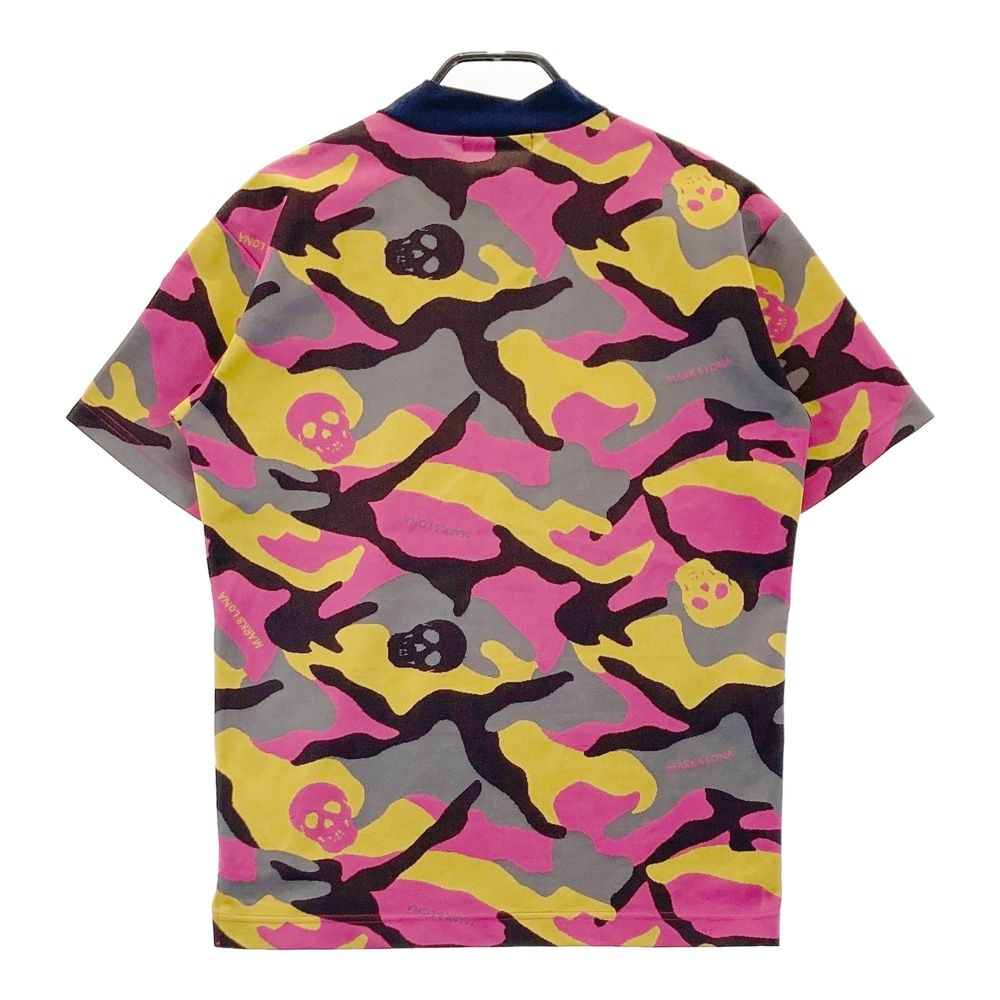 サイズ 46 MARK-LONA マークアンドロナ ハイネック 半袖Tシャツ カモフラ柄 ピンク系 240101539757 ゴルフウェア メンズ ストスト