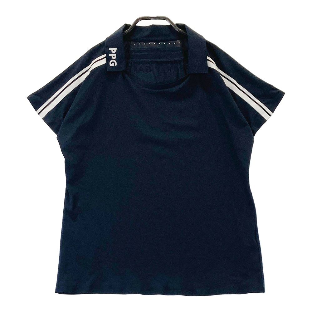 サイズ：1 PEARLY GATES パーリーゲイツ 襟付 半袖Tシャツ ネイビー系