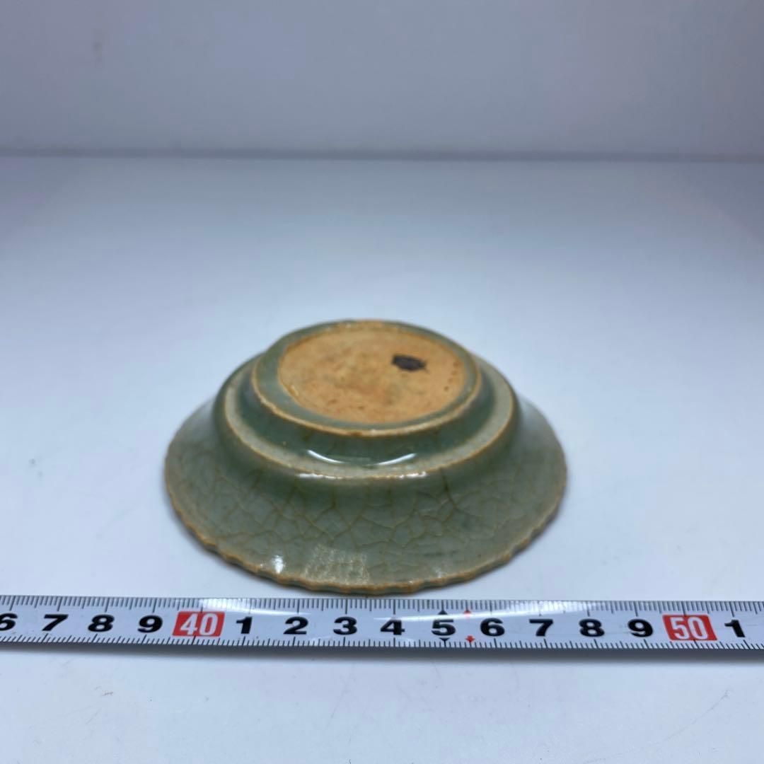 中国明時代 七宮青磁皿