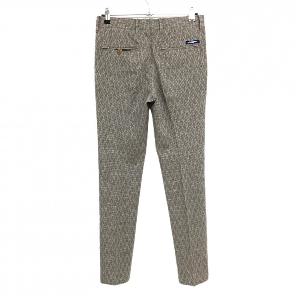 超 マスターバニー パンツ ブラウン ダイヤ柄 ウール混 ストレッチ メンズ 3 S ゴルフウェア MASTER BUNNY EDITION