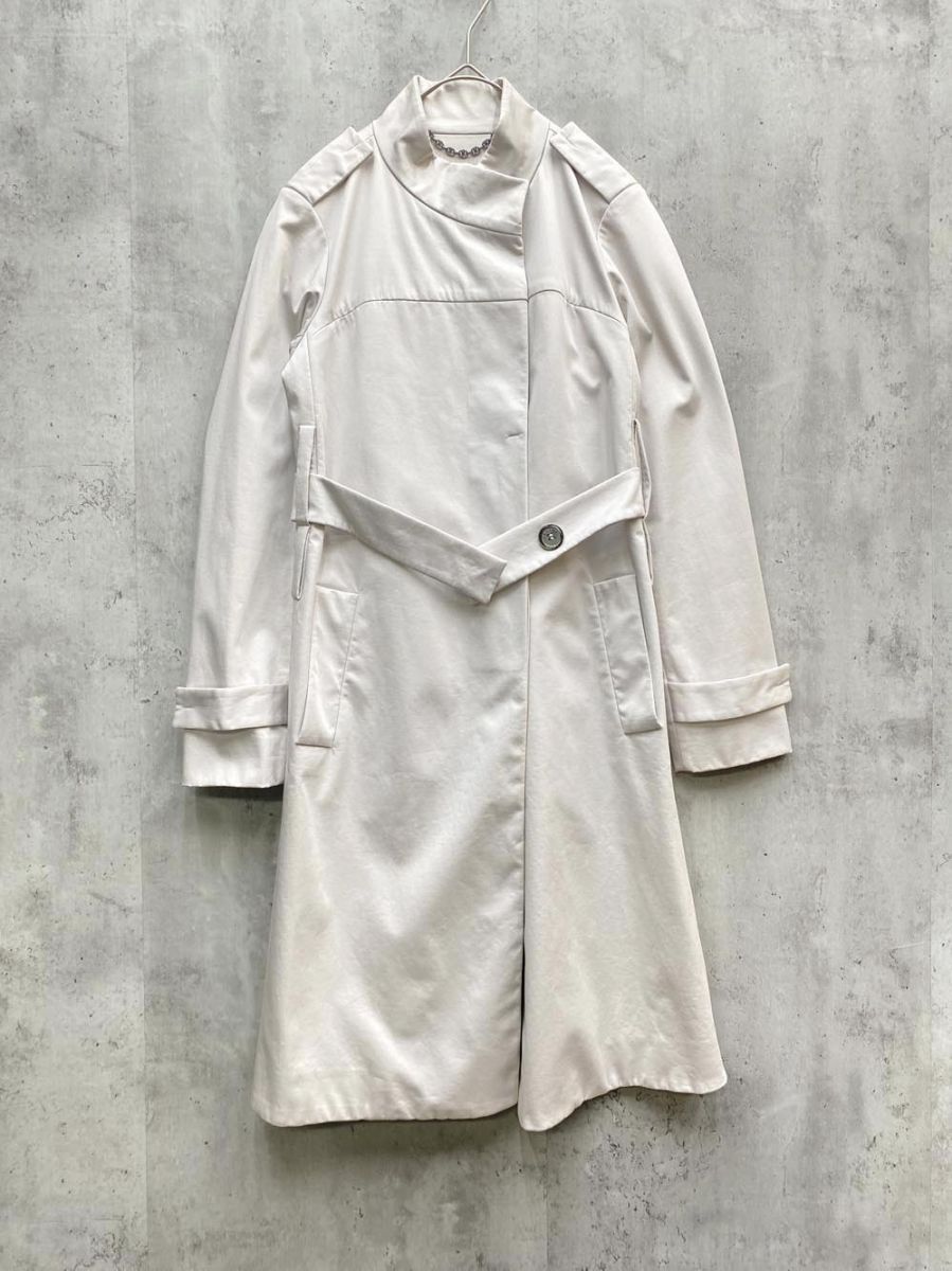 セリーヌ　白トレンチコート　美品 CELINE セリーヌ トレンチ コート size36/オフホワイト