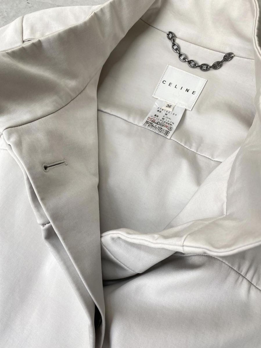 CELINE セリーヌ トレンチ コート size36/オフホワイト