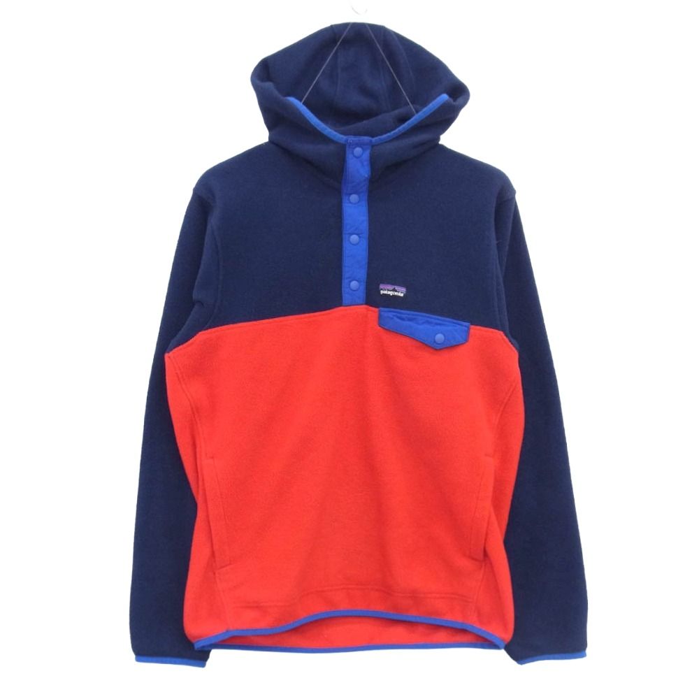 patagonia パタゴニア 25461 SYNCHILLA SNAP シンチラ スナップ フリース プルオーバー ネイビー系 レッド系 S【】