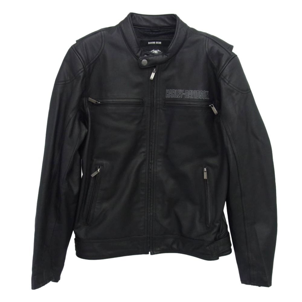 HARLEY DAVIDSON ハーレーダビッドソン 97062-11VM スカルエイリアン スパイダー ロゴ レザー ジャケット ブラック系 M【】