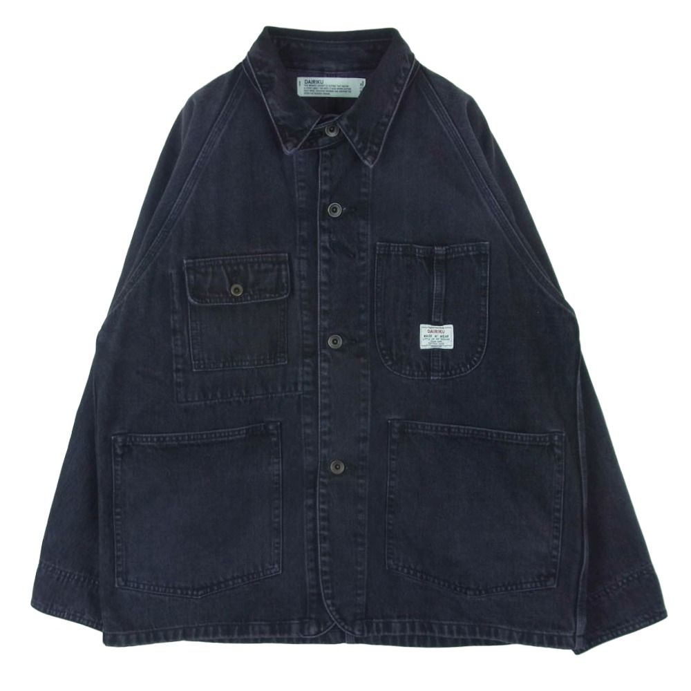 ダイリク DAIRIKU 20SS J-3 WASH N WEAR Cover All 加工 カバーオール ジャケット ダークネイビー系 パープル系 M