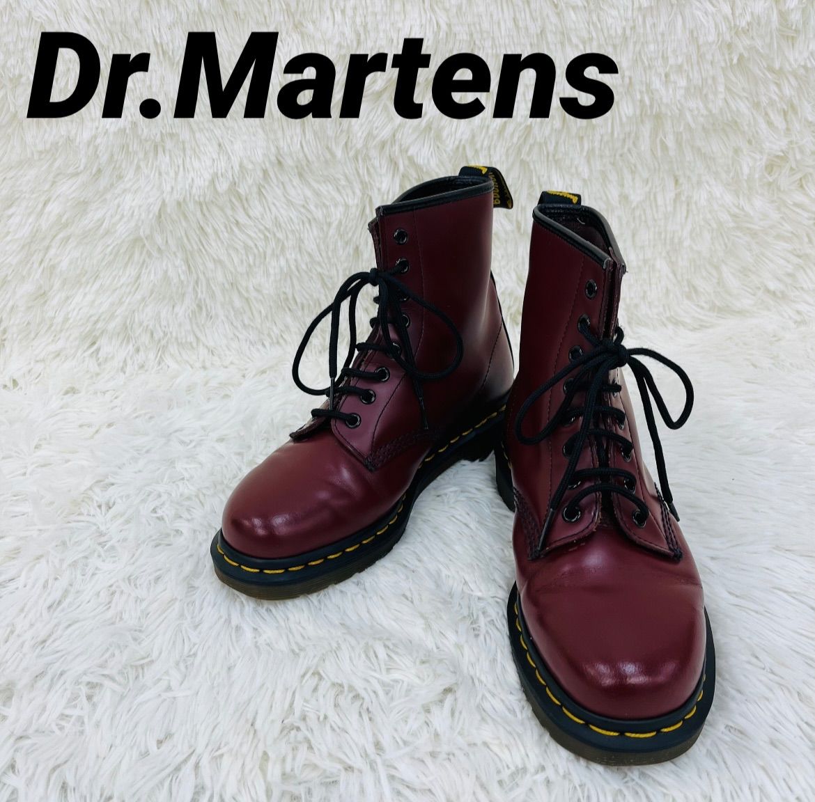 Dr.Martens ドクターマーチン 8ホールブーツ チェリーレッド 1460 スムース 10072600 AW006 UK6 日本サイズで25cm相当