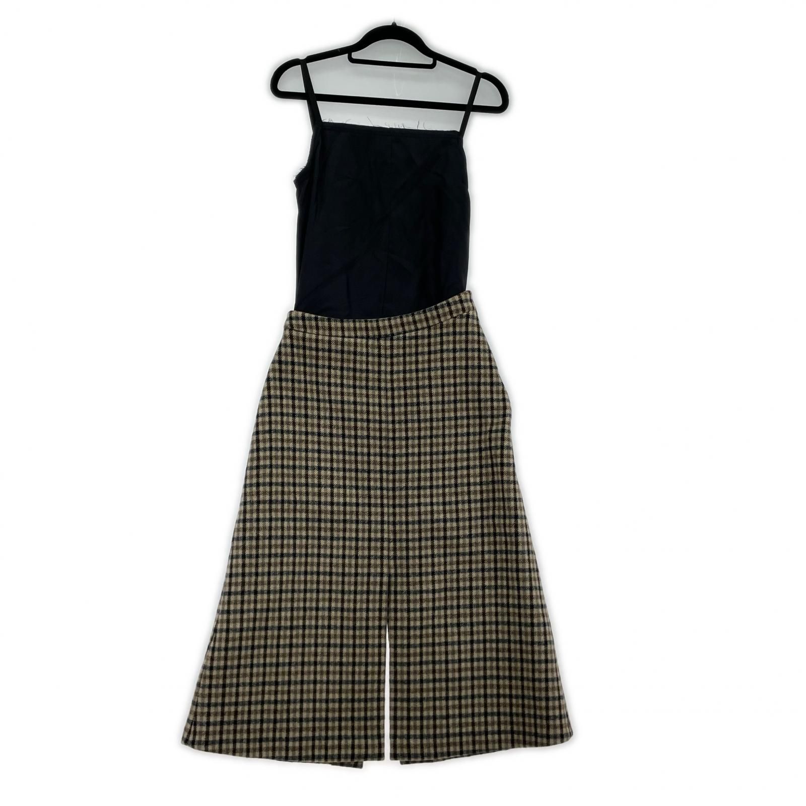 Maison Margiela 21 AW ｳｰﾙ ｻﾃﾝ切替ｷｬﾐｿｰﾙﾜﾝﾋﾟｰｽ ﾐﾓﾚ丈 ｽﾘｯ ﾄ 38