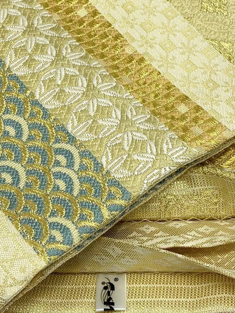 誉田屋源兵衛 吉祥二百六十 古典吉祥文様 袋帯 金糸 全通 パールトーン加工済 誉田屋源兵衛 吉祥二百六十 古典吉祥文様 袋帯 金糸 全通 パールトーン