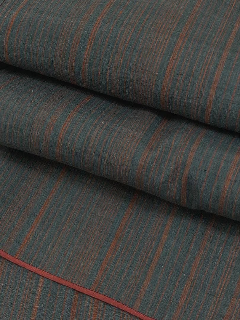 重要無形文化財指定 本場結城紬 縞 正絹