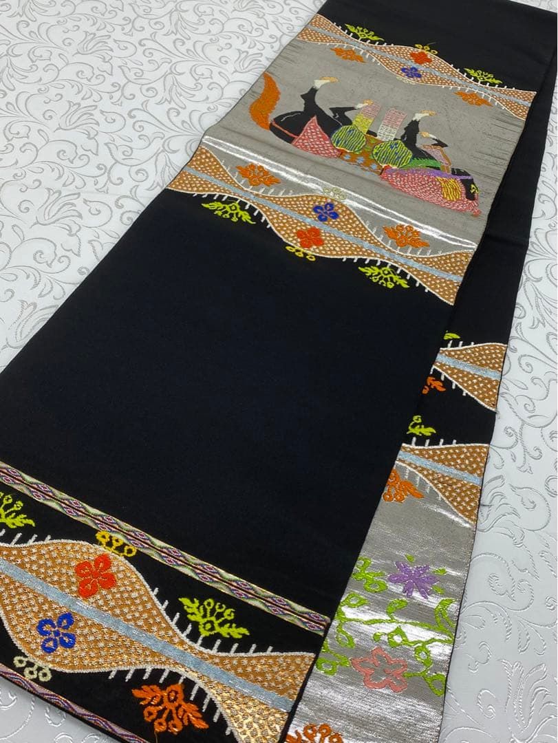 龍村平蔵製 天竺祭馬錦 本袋帯 金糸 銀糸 正絹 - メルカリ