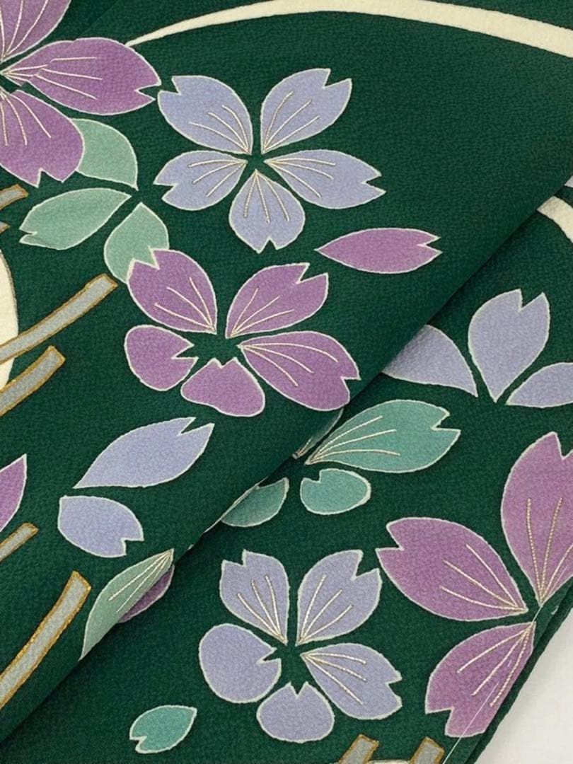 別注 辻村寿三郎 ジュサブロー 振袖 松坂屋 銀駒 金彩 銀彩 正絹 躾糸