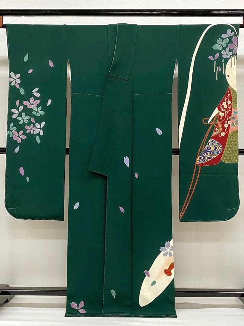 別注 辻村寿三郎 ジュサブロー 振袖 松坂屋 銀駒 金彩 銀彩 正絹 躾糸付き 別注 辻村寿三郎 ジュサブロー 振袖 松坂屋 銀駒 金彩 銀彩 正絹 躾糸