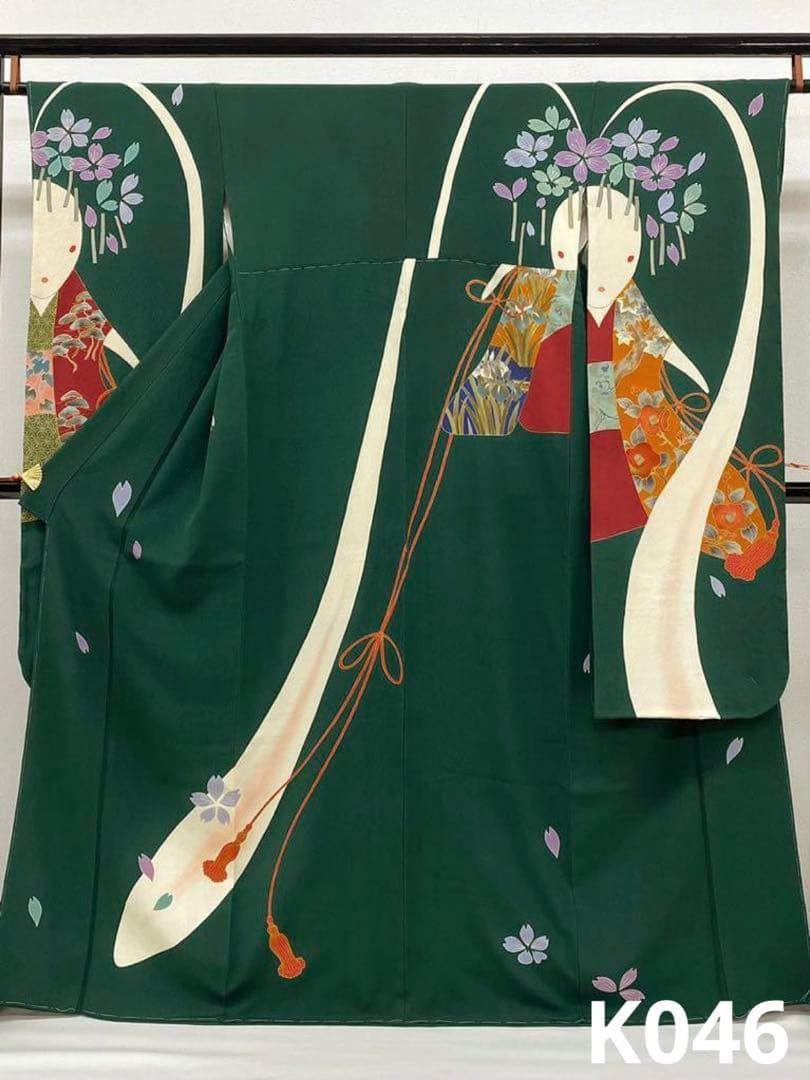 辻村寿三郎　ジュサブロー　振袖 別注 辻村寿三郎 ジュサブロー 振袖 松坂屋 銀駒 金彩 銀彩 正絹 躾糸