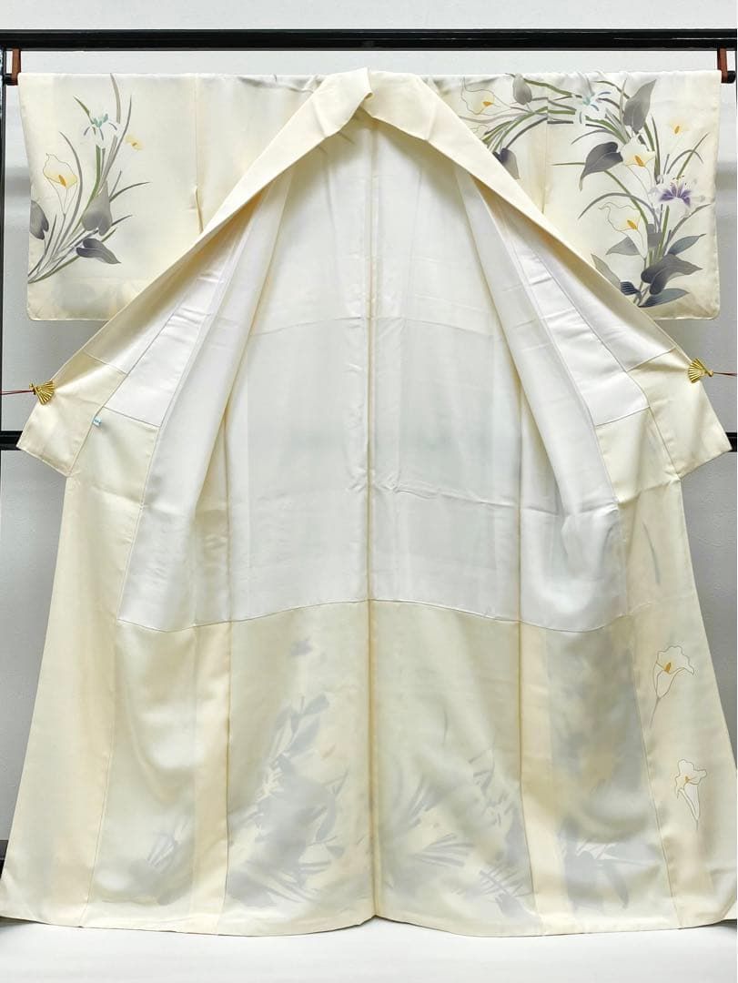 白木染匠x假屋崎省吾 落款入 手描糸目友禅 京友禅 訪問着 手刺繍 金彩 正絹 白木染匠x假屋崎省吾 落款入 手描糸目友禅 京友禅 訪問着 手刺繍 金彩