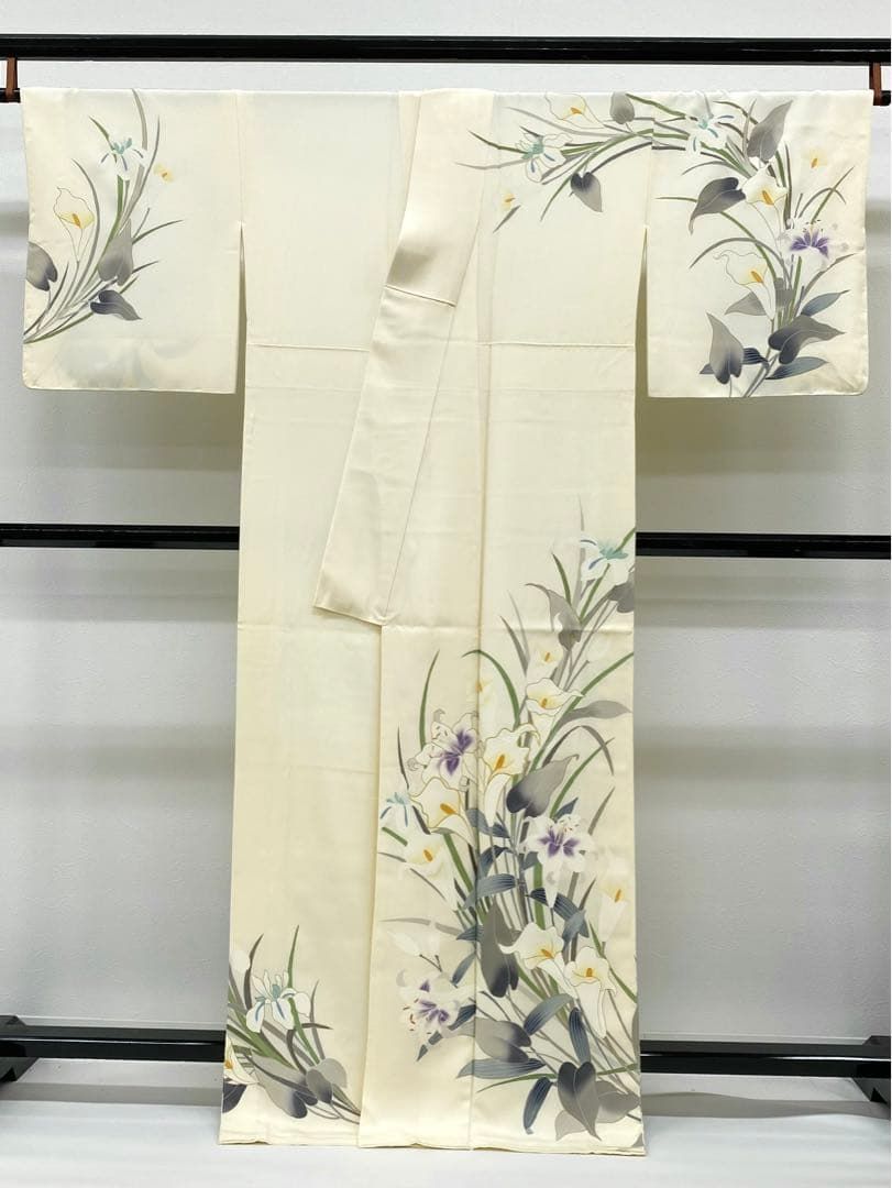 白木染匠x假屋崎省吾 落款入 手描糸目友禅 京友禅 訪問着 手刺繍 金彩 正絹 白木染匠x假屋崎省吾 落款入 手描糸目友禅 京友禅 訪問着 手刺繍 金彩