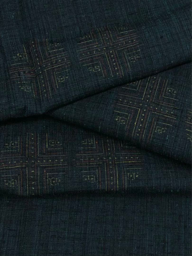 重要無形文化財指定 本場結城紬 80亀甲 奥順謹製 正絹 躾糸付き - メルカリ