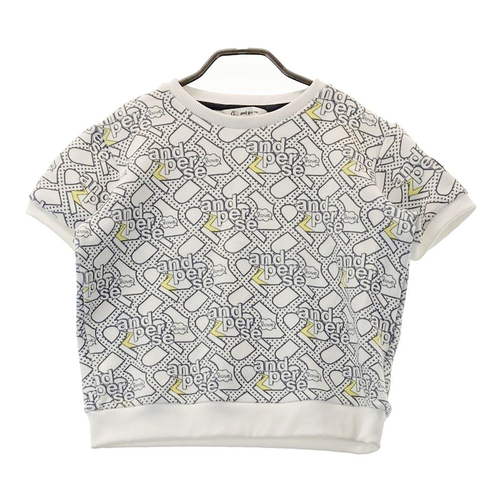 サイズ：L AND PER SE アンパスィ ; 半袖トレーナー 総柄 ホワイト系