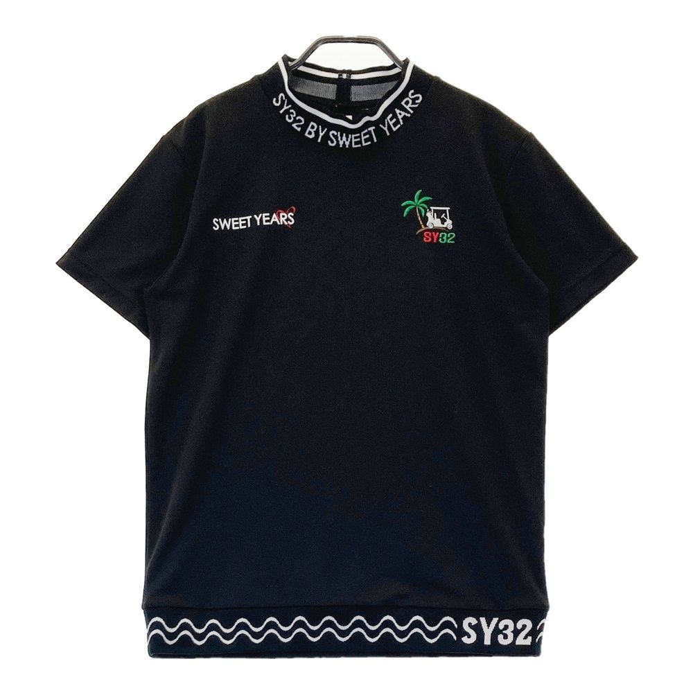 サイズ M SY32 BY SWEET YEARS GOLF エスワイサーティトゥ モックネック 半袖Tシャツ ブラック系 240101543127 ゴルフウェア メンズ ストスト