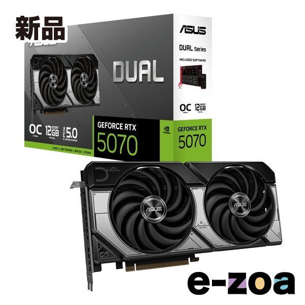 ASUS エイスース Dual GeForce RTX 5070 12GB GDDR7 OC Edition グラフィックボード 転送不可 DUAL-RTX5070-O12G 2653571