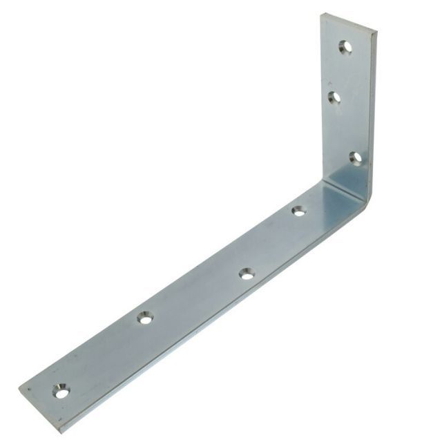 特厚L字金折 100×200 10個 補強金物 隅金 取付 接合 金折 L型金具 DIY 八幡ねじ