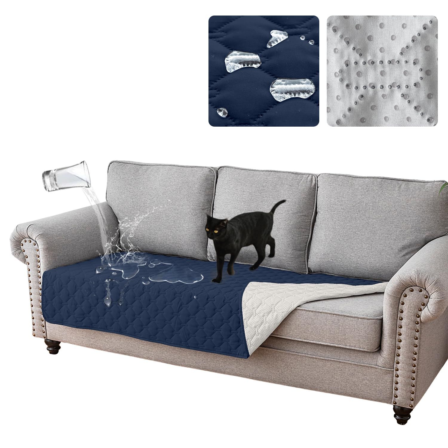 新品 ソファカバー ソファパッド ソファーシーツ ペット 防水 マルチカバー 滑り止め加工 犬猫対策 洗える 傷防止 爪とぎ防止 抗菌防臭 吸汗速乾 取り付け簡単 柔らかい 尿失禁 ベビー 高齢