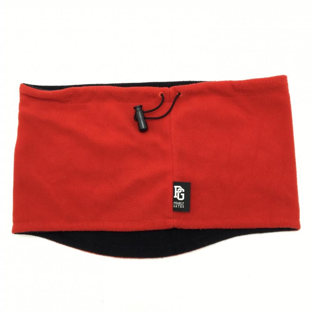 【超美品】パーリーゲイツネックウォーマー　レッド　unisex coco 中古 パーリーゲイツ PEARLY GATES ネックウォーマー フリー 赤