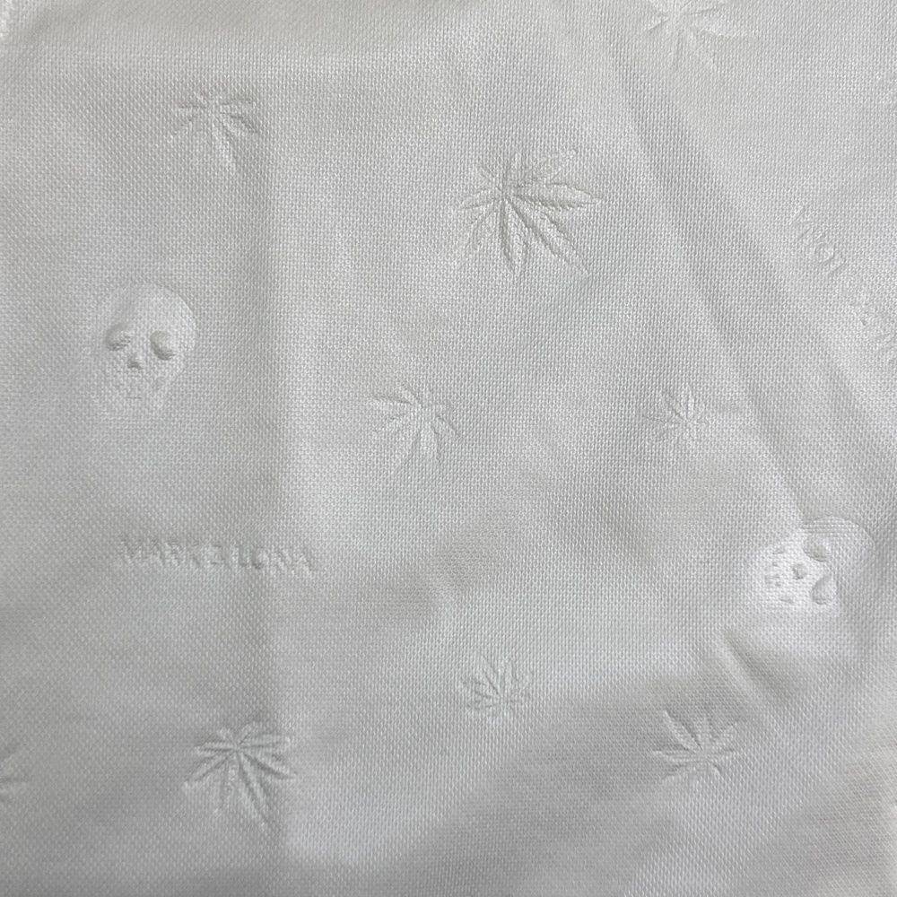 サイズ S MARK-LONA マークアンドロナ 半袖ポロシャツ 総柄 ホワイト系 240101454840 ゴルフウェア メンズ ストスト LLC-HASEGAWATOSO_COM