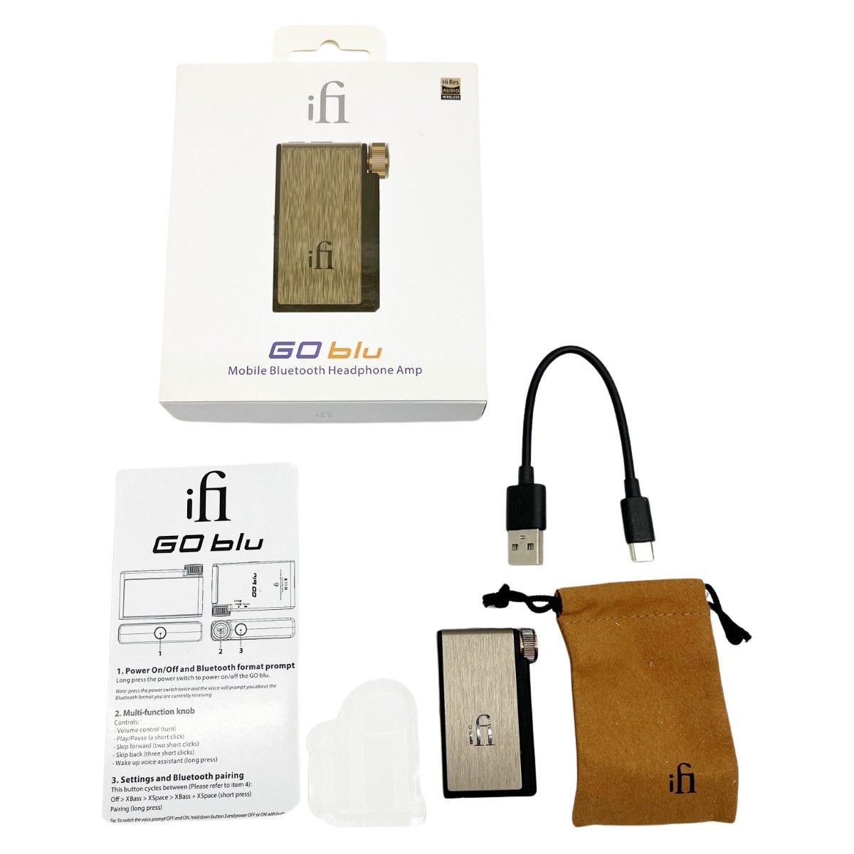 ◆◆iFi GO blu モバイルBluetoothヘッドフォンアンプ ブラウン系