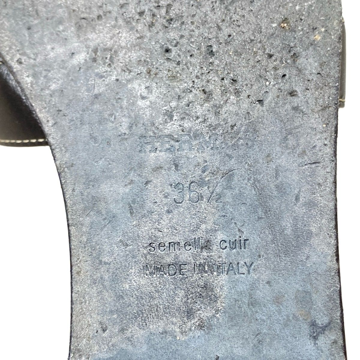  HERMES エルメス ミュール 36 1 2 レディース オアジス 黒 レザー ミュール サンダル ミュール