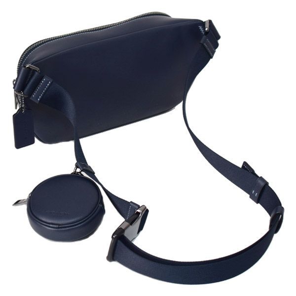 コーチ バッグ COACH コーティングキャンバス レザー シグネチャー エリアス コインケース付き ベルトバッグ 2way ワンショルダー バックパック ボディバッグ ウエストバッグ デニム×ミッドナイトネイビー CZ400