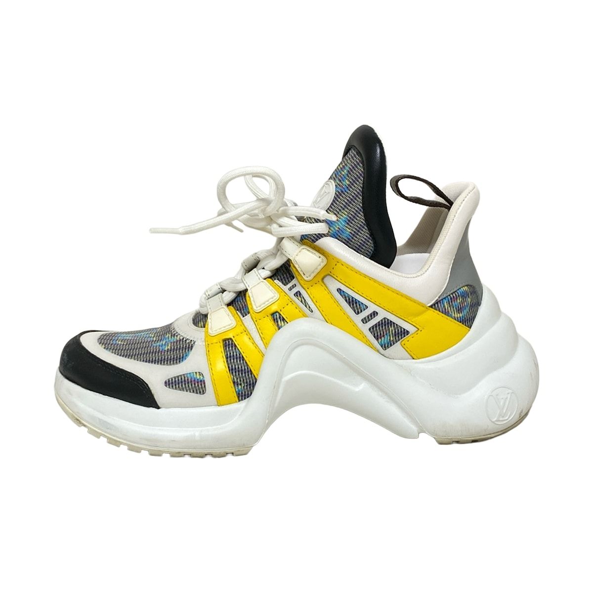 LOUIS VUITTON ルイヴィトン スニーカー 38 レディース アークライトスニーカー 白×マルチ レザー