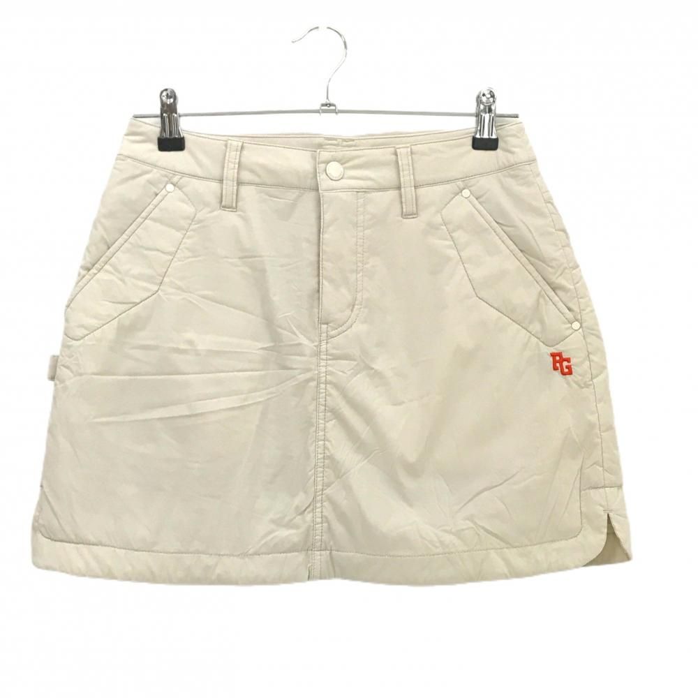 美品】パーリーゲイツ 中綿スカート ベージュ ロゴ刺しゅう レディース