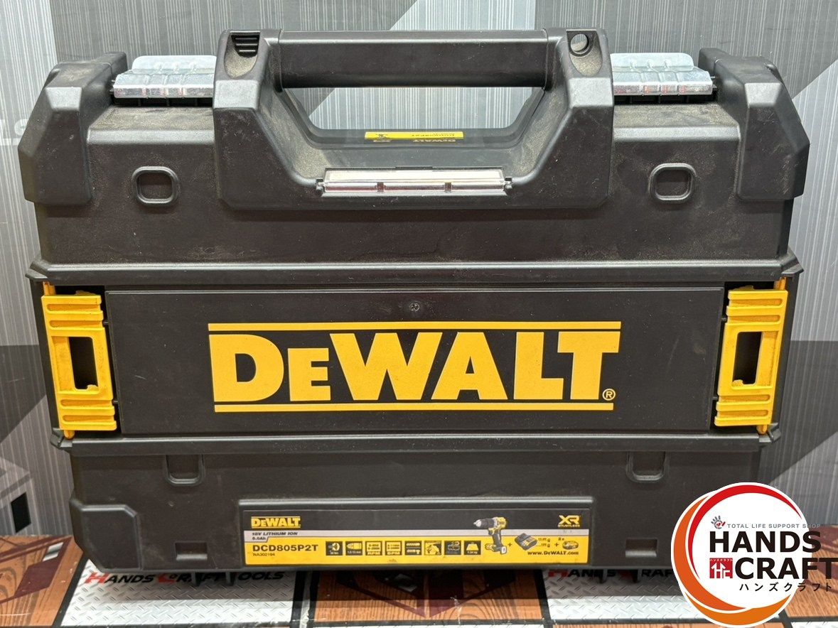 〇デウォルト DEWALT DCD805P2T ブラシレス振動ドリルドライバー 18V