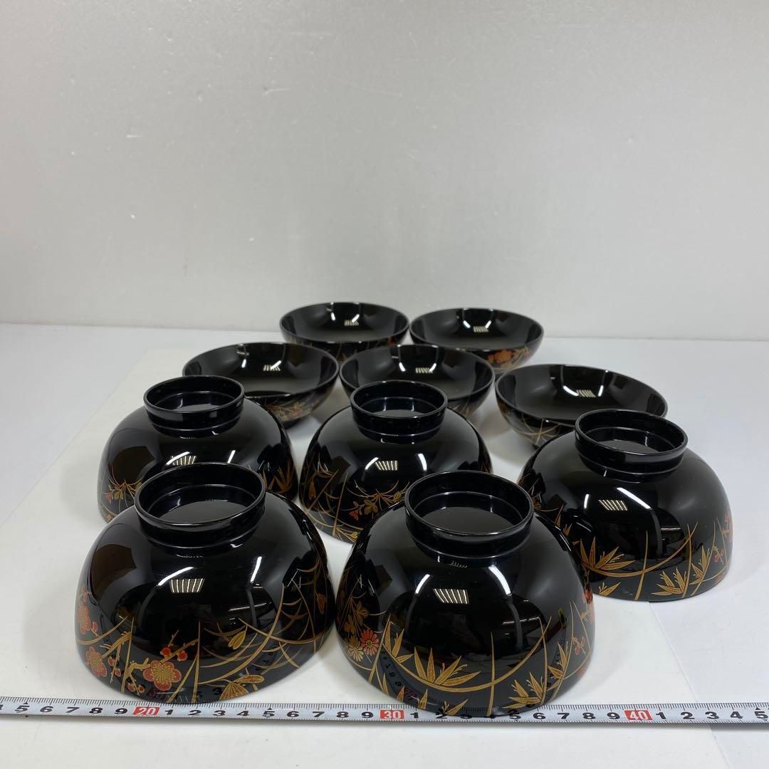 輪島塗 四君子蒔絵 吸物椀 5客 共箱 東さ7-0119 2F WWW_IBETON_RU