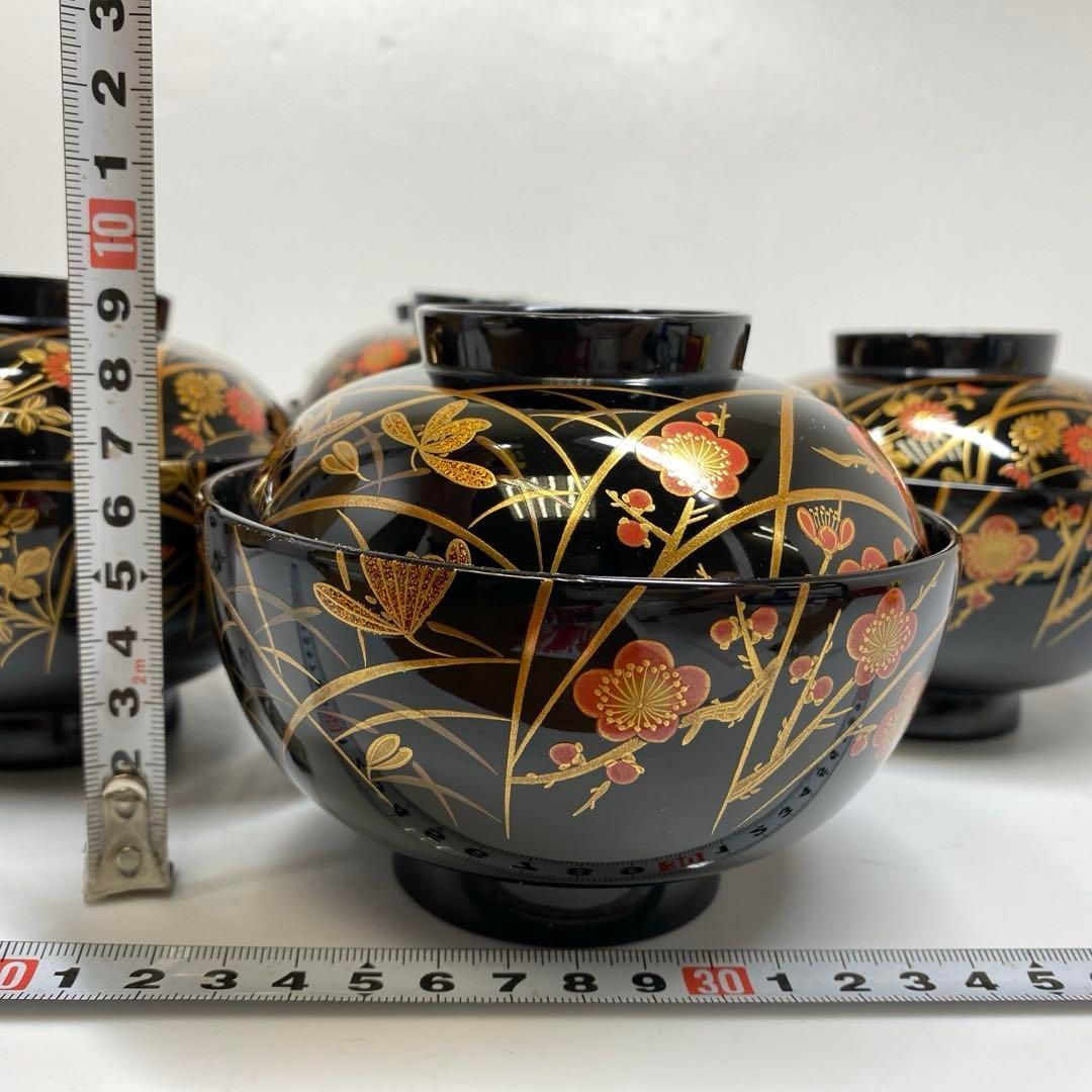 四君子蒔絵 吸物椀