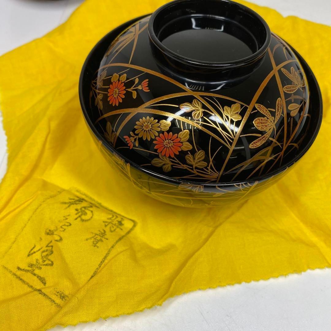 四君子蒔絵 吸物椀