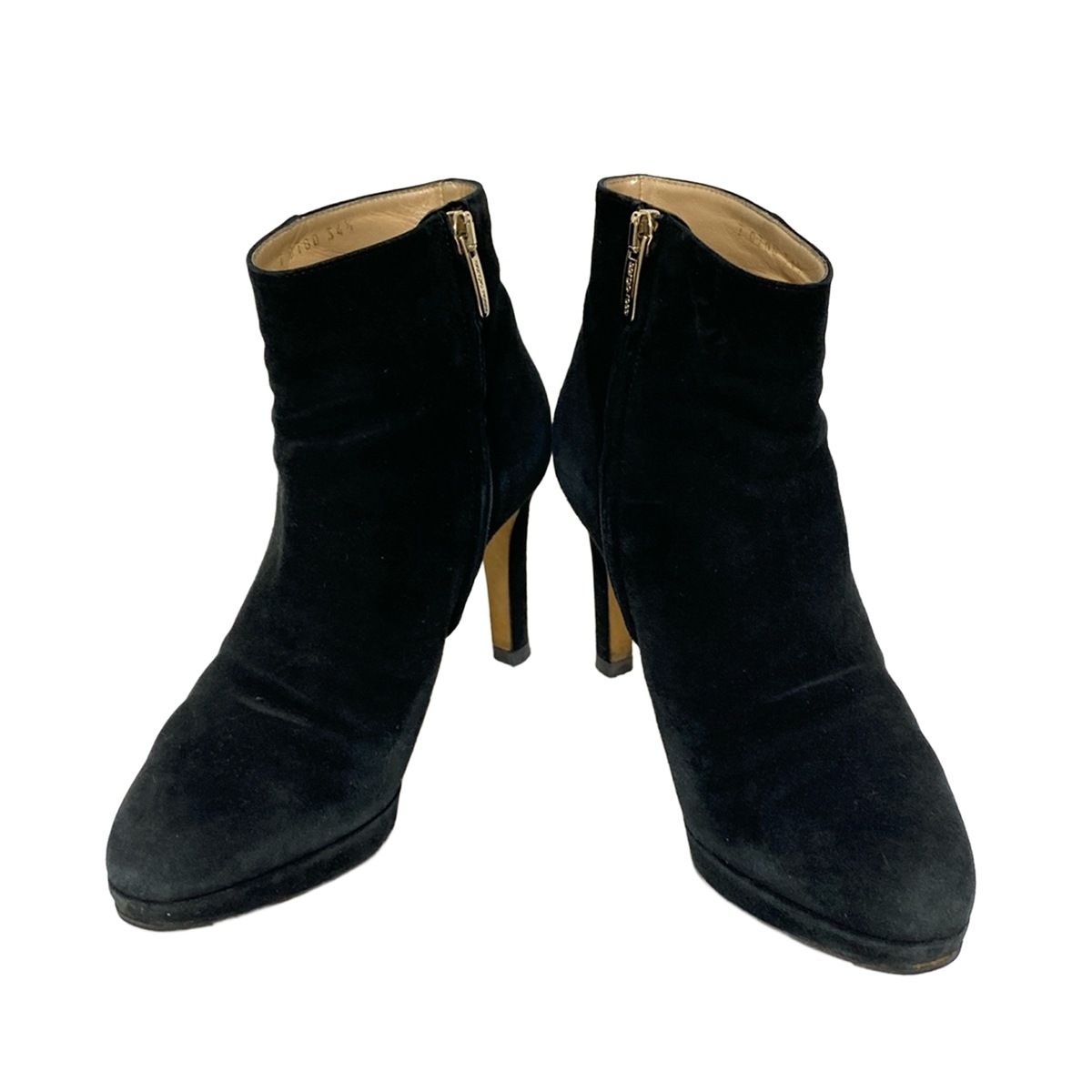 sergio rossi セルジオロッシ ショートブーツ 341 2 レディース - 黒 アウトソール張替済