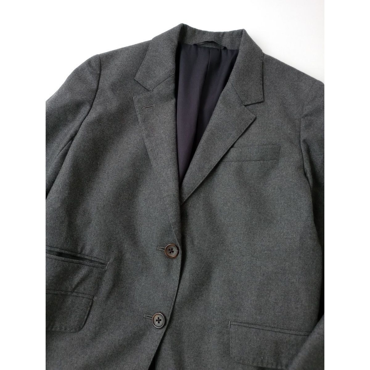 MARGARET HOWELL マーガレット ハウエル 2P セットアップ ウール 毛 100％ テーラードジャケット パンツ Ⅰ グレー 95Y 7139 25A