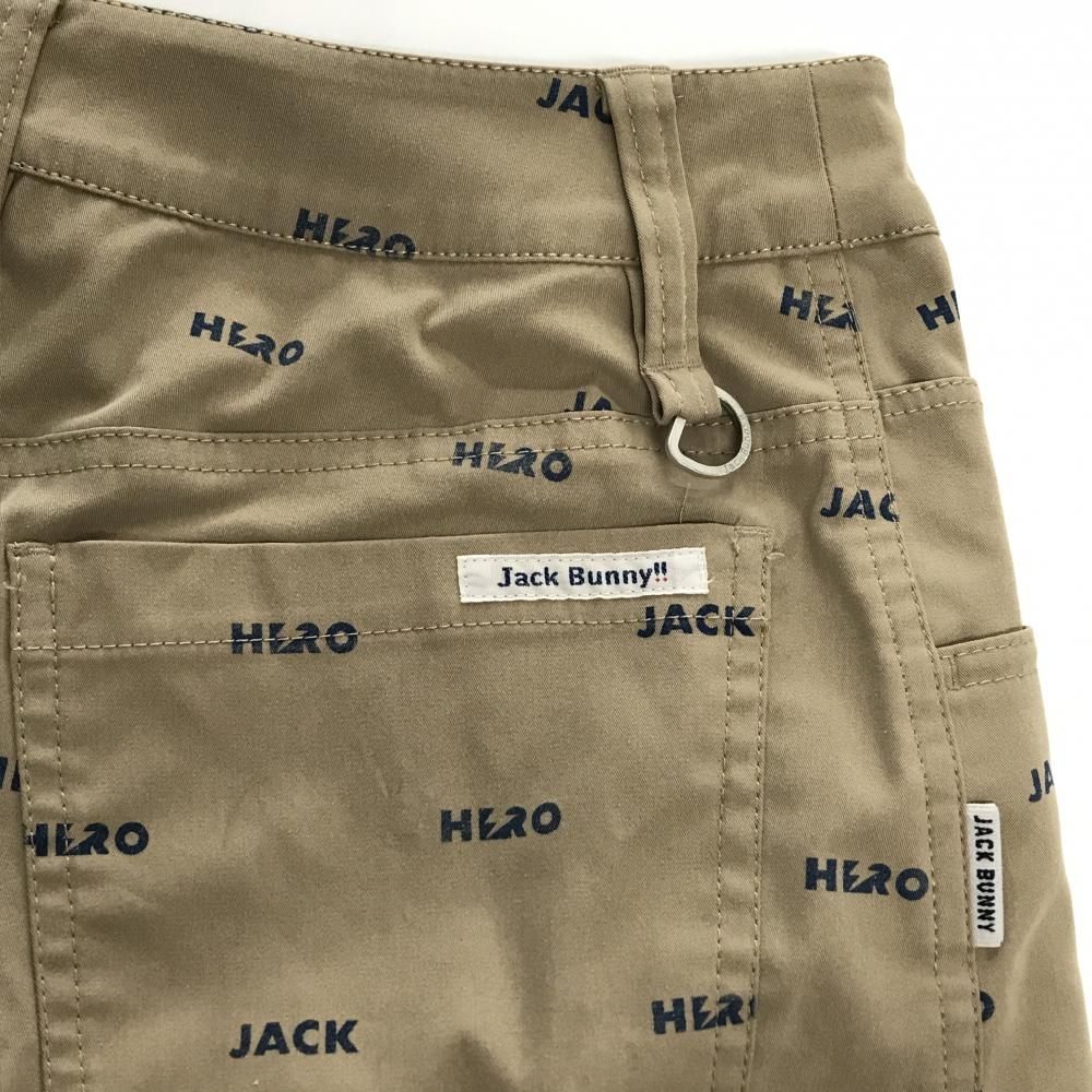 ジャックバニー スカート ベージュ×ネイビー ロゴ総柄 レディース 0(S