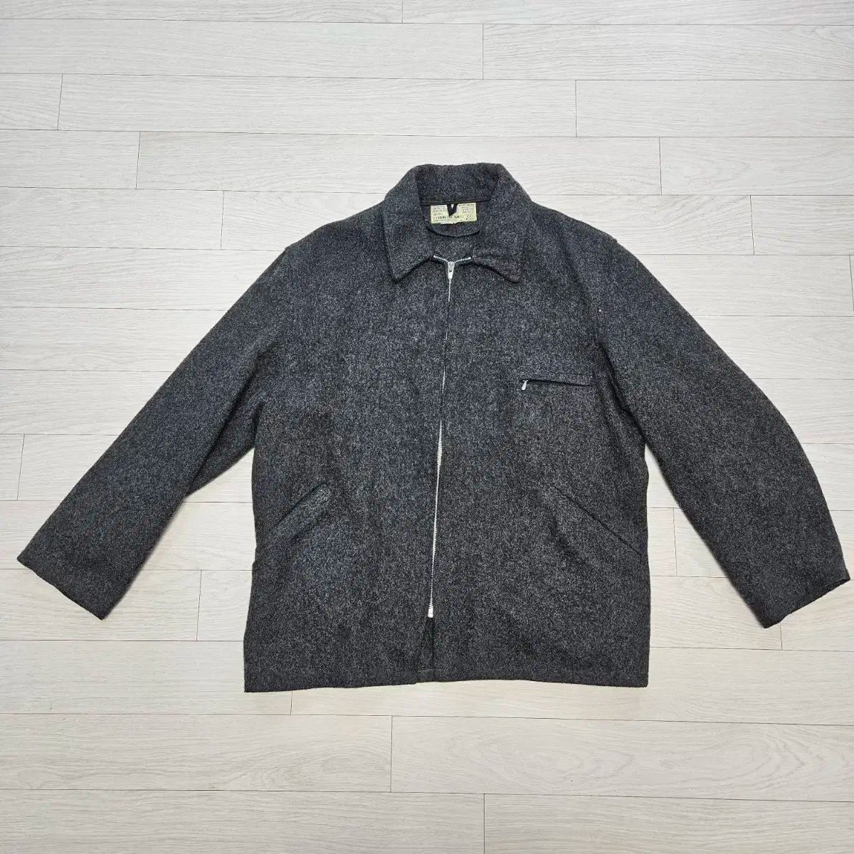 第二次大戦 1950年代 迷 ウールジャケット L 国際ナンバー アメリカ