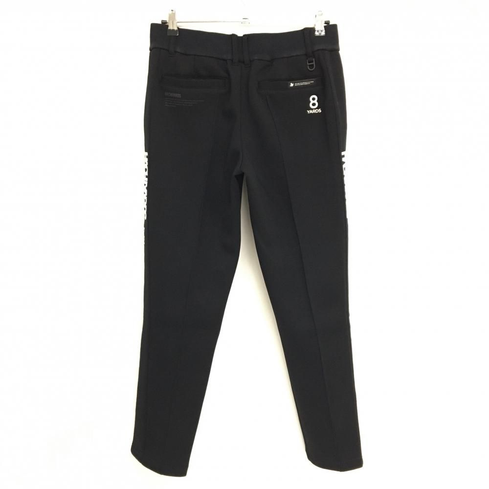 ハチヤーズ パンツ 黒×白 後ろウエストゴム メンズ L ゴルフウェア モデル 8YARDS