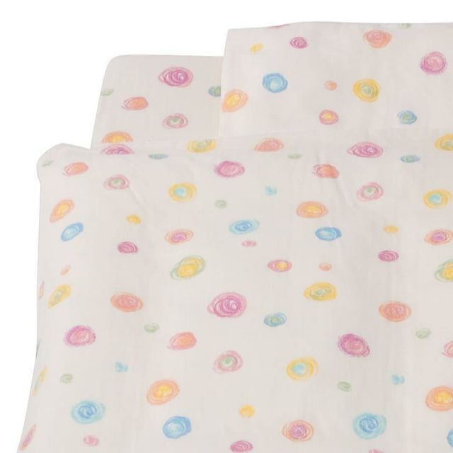  保育園用 ベビー布団 セット フジキ カラフルドロップ ベビー用お昼寝布団7点セット 携帯用バッグ付き ダブルガーゼ ベビー布団 セット ベビー用寝具 ベッド
