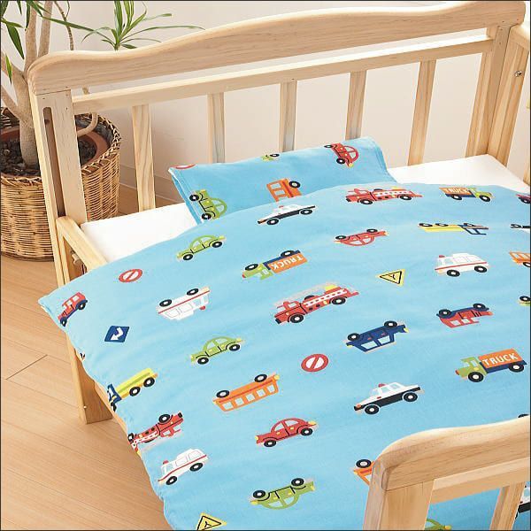 ベビー布団 セット フジキ くるまパーク ベビー用ミニ布団6点セット 小さいサイズのお布団 ダブルガーゼ