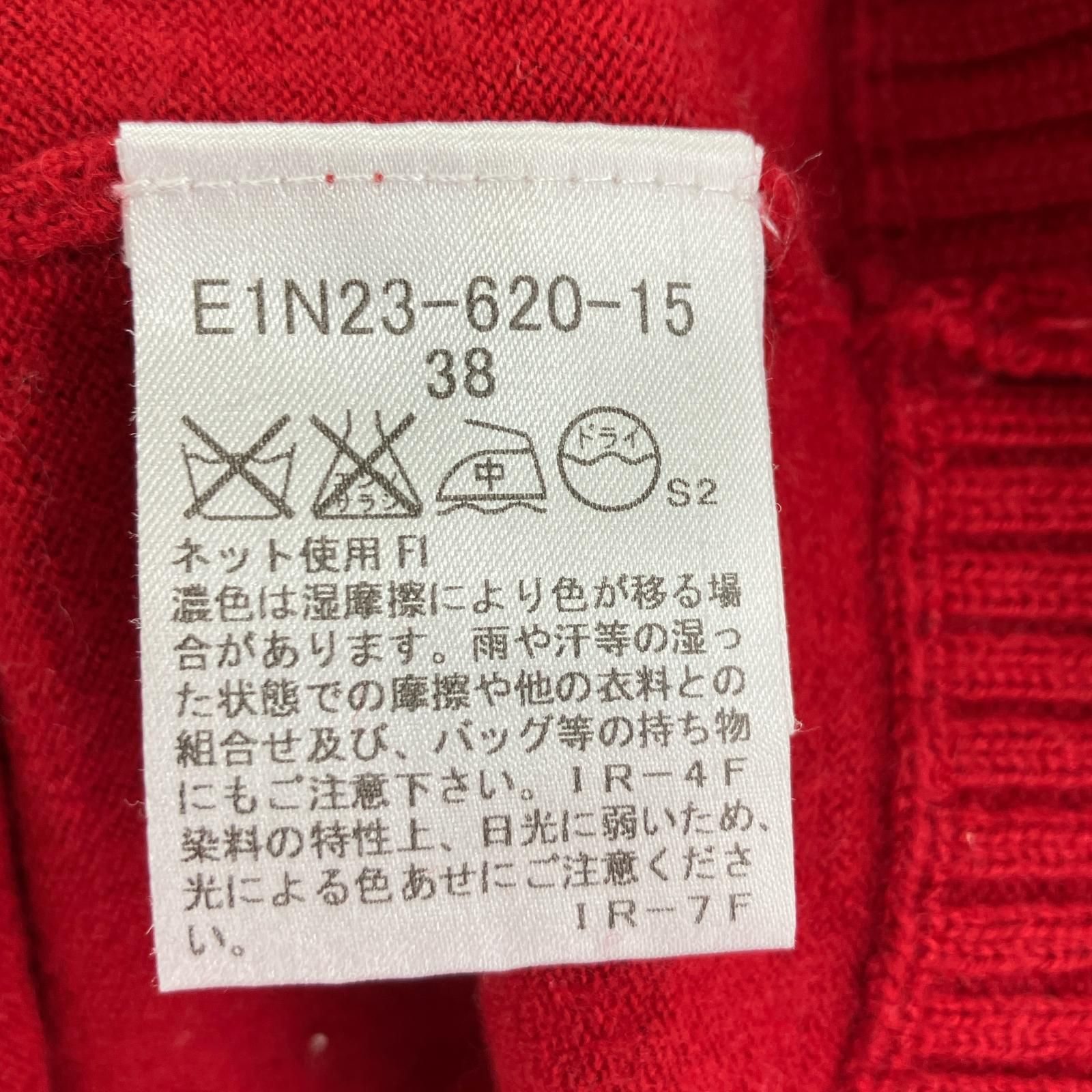 BURBERRY BLUE LABEL バーバリーブルーレーベルニット size38/レッド